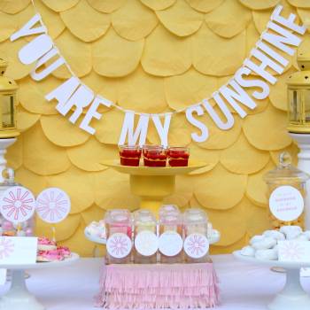 Spring baby shower idea: You are my sunshine baby shower