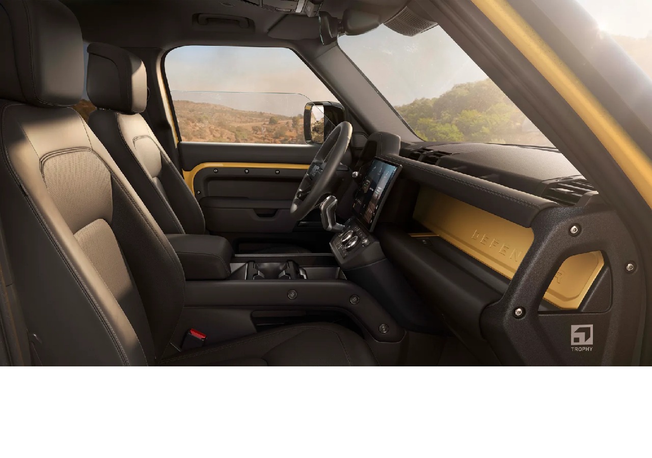 The Defender 110 Trophy Edition blends classic design with modern tech, delivering a unique driving experience across the toughest terrains.