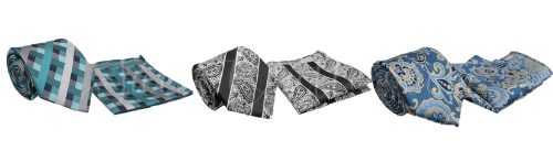 Suits Outlets Tie and Pocket Square Set