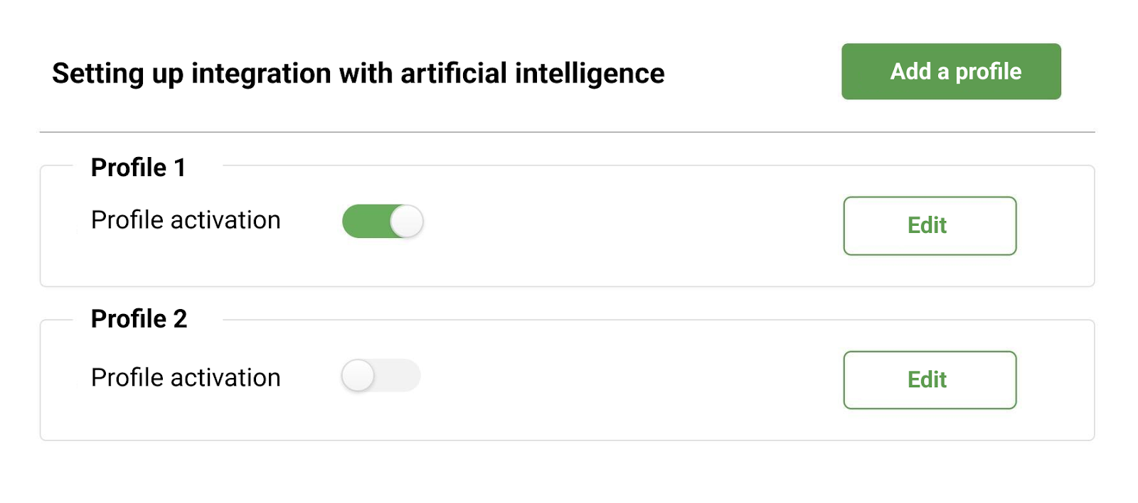 AI, Ringostat AI, various profiles for working with AI, setting up language analytics with created profiles