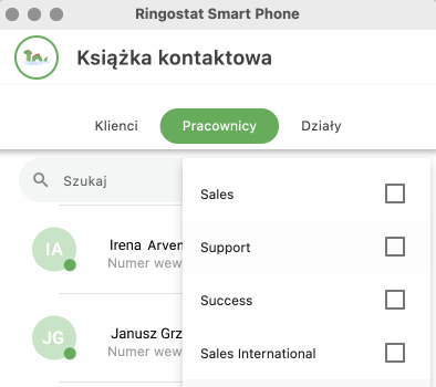 Produktywność, komunikacja wewnętrzna, Ringostat Smart Phone