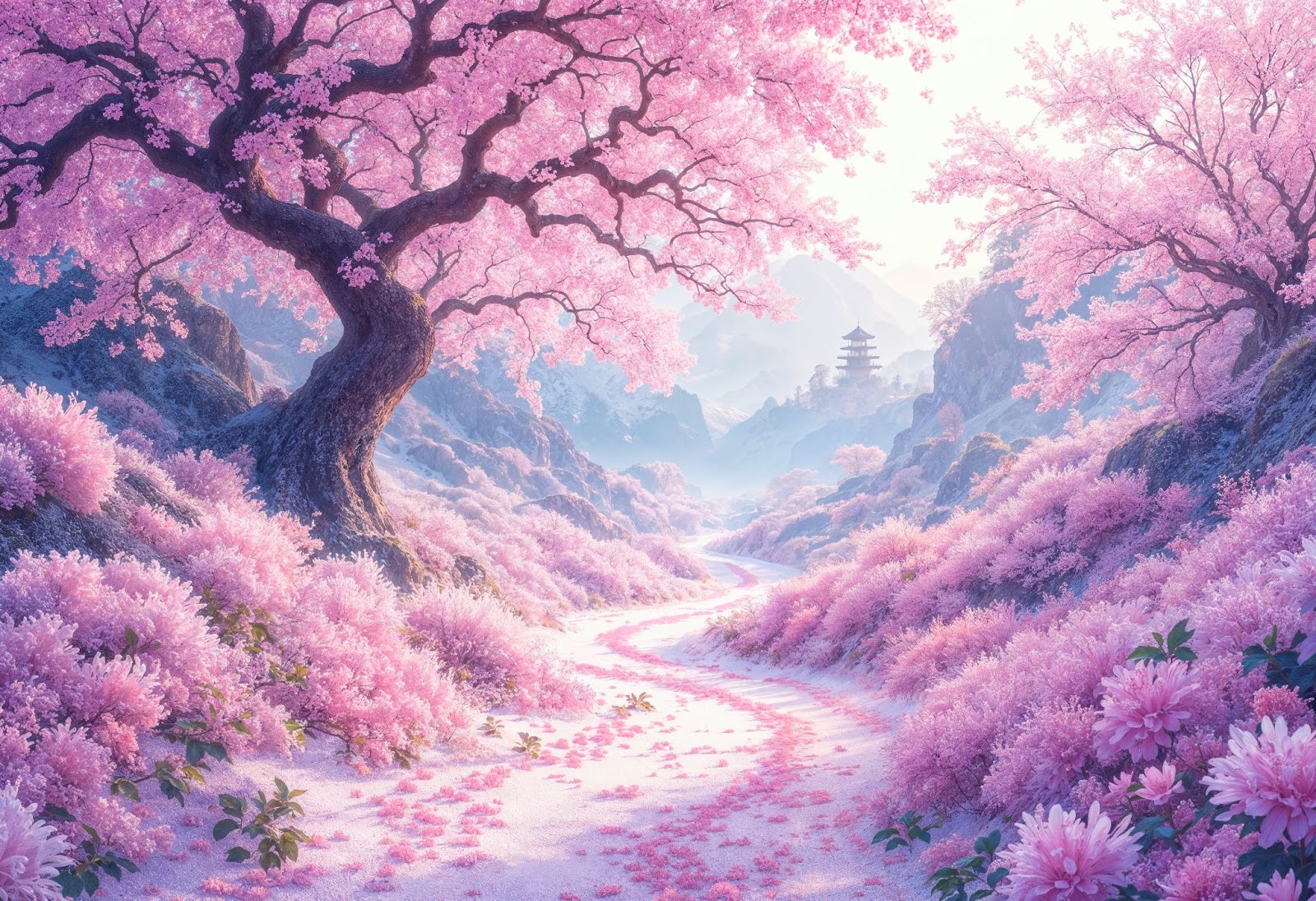 Popular AI Cherry Blossom Forest Image 4