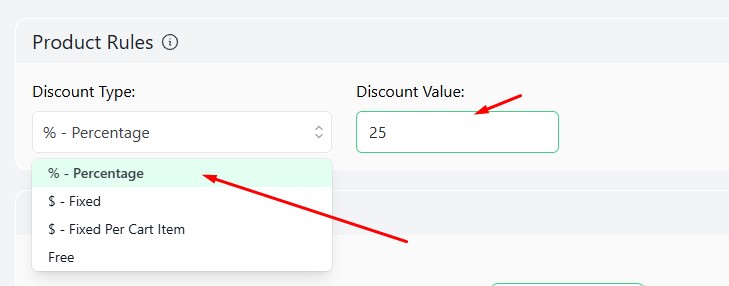 percentage value