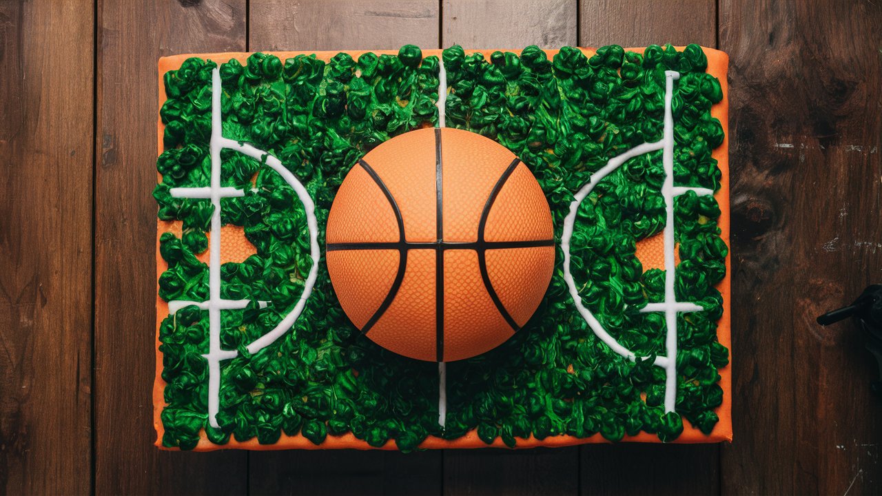 Basketball Court Cake