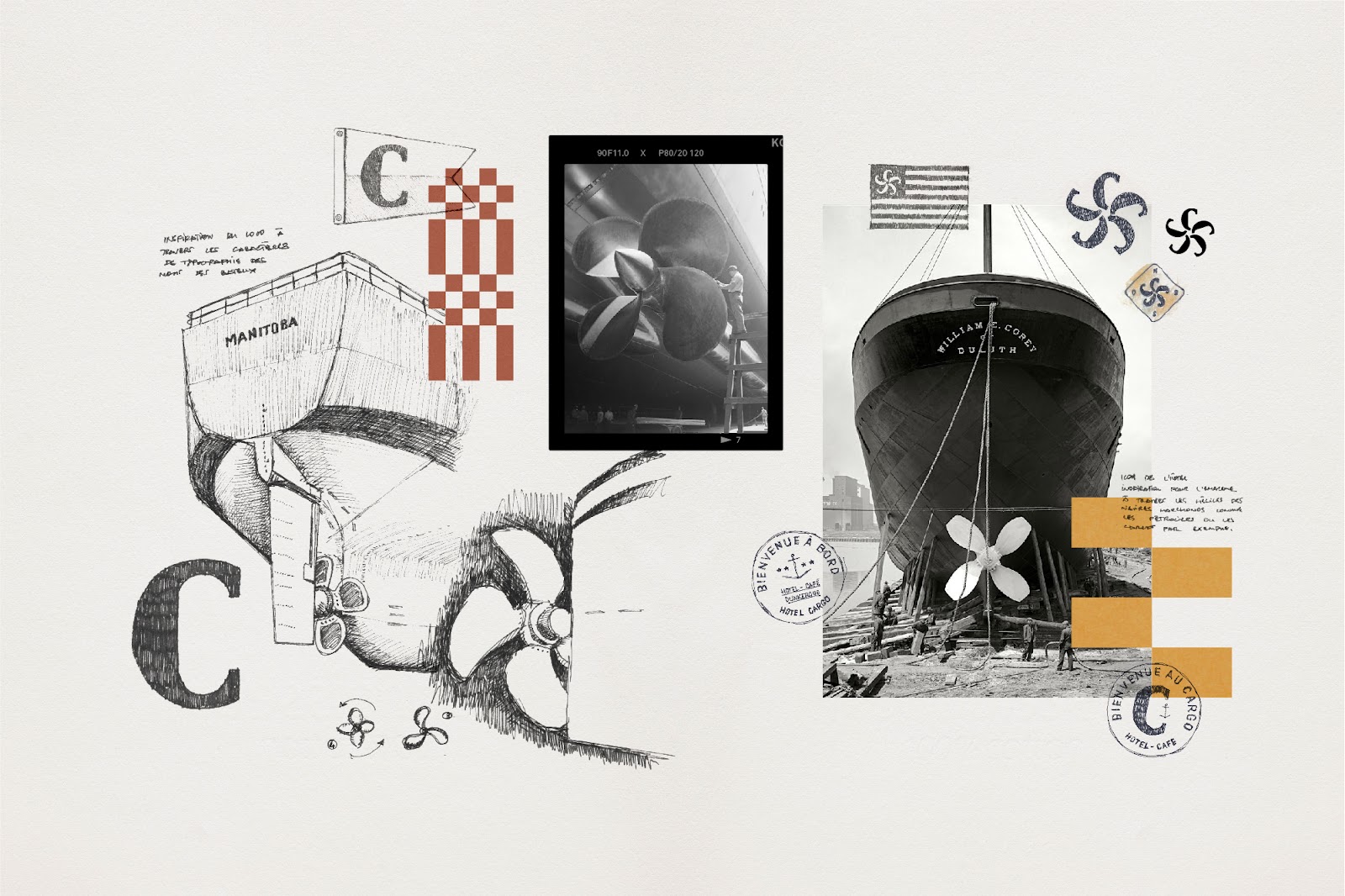 Image from the Dunkirk's Hôtel Cargo: A Nautical Branding Voyage by Midi:Quinze article on Abduzeedo