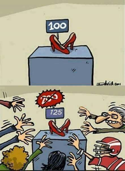 Discounting the price deceivingly 