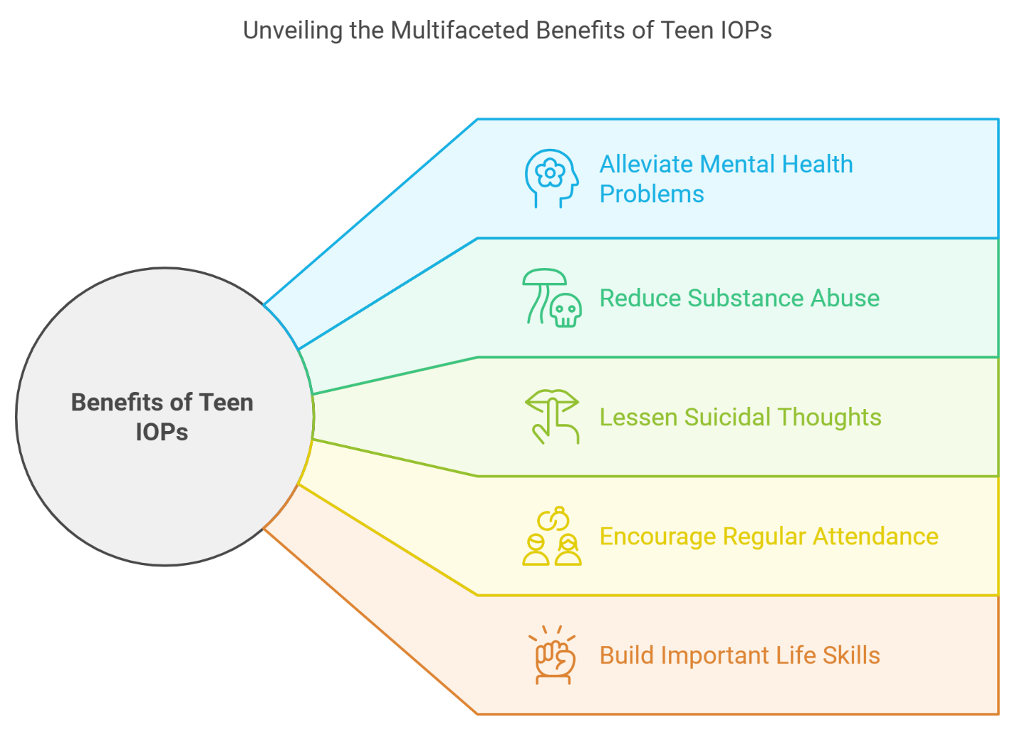 A diagram of different benefits of teen iops

Description automatically generated