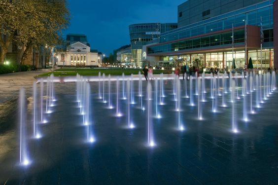 the image displays a waterscape lighting design