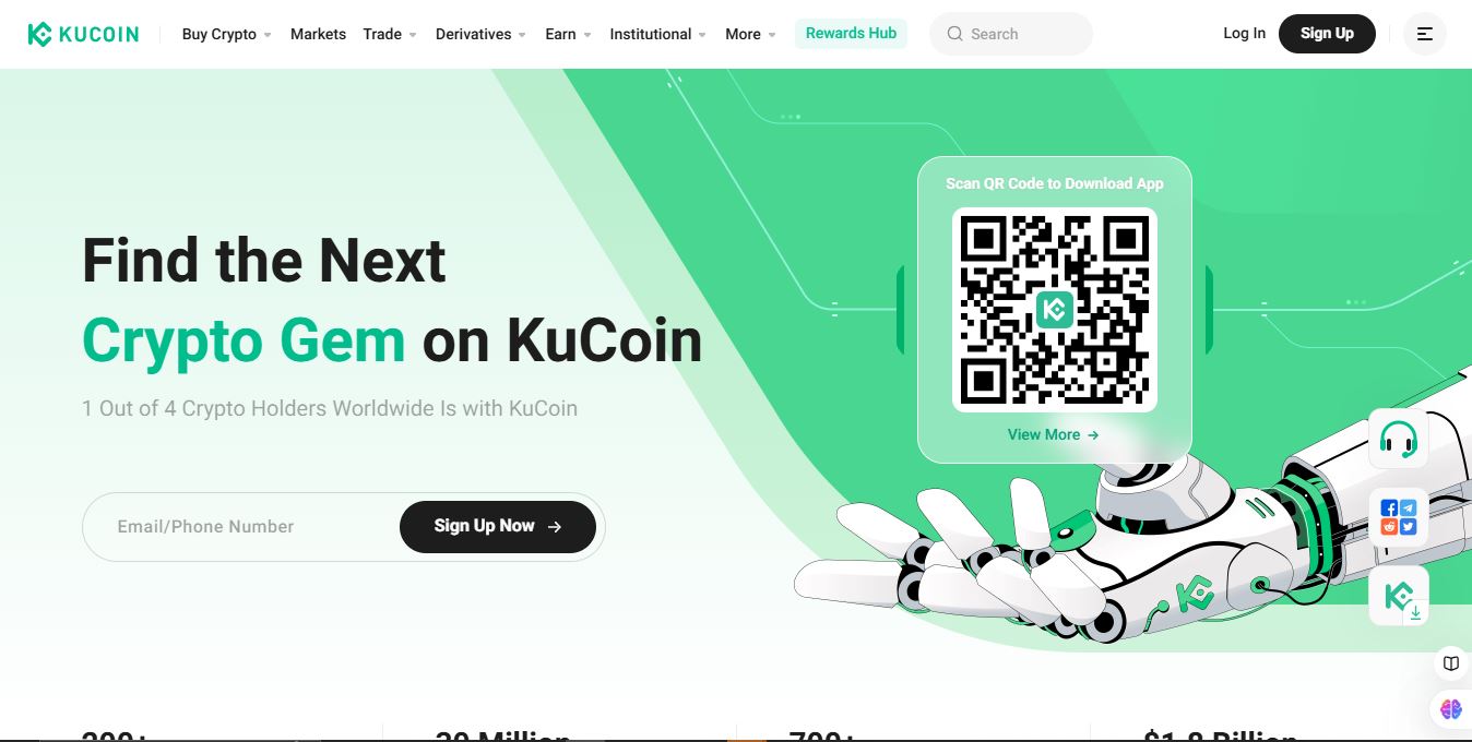 kucoin homepage