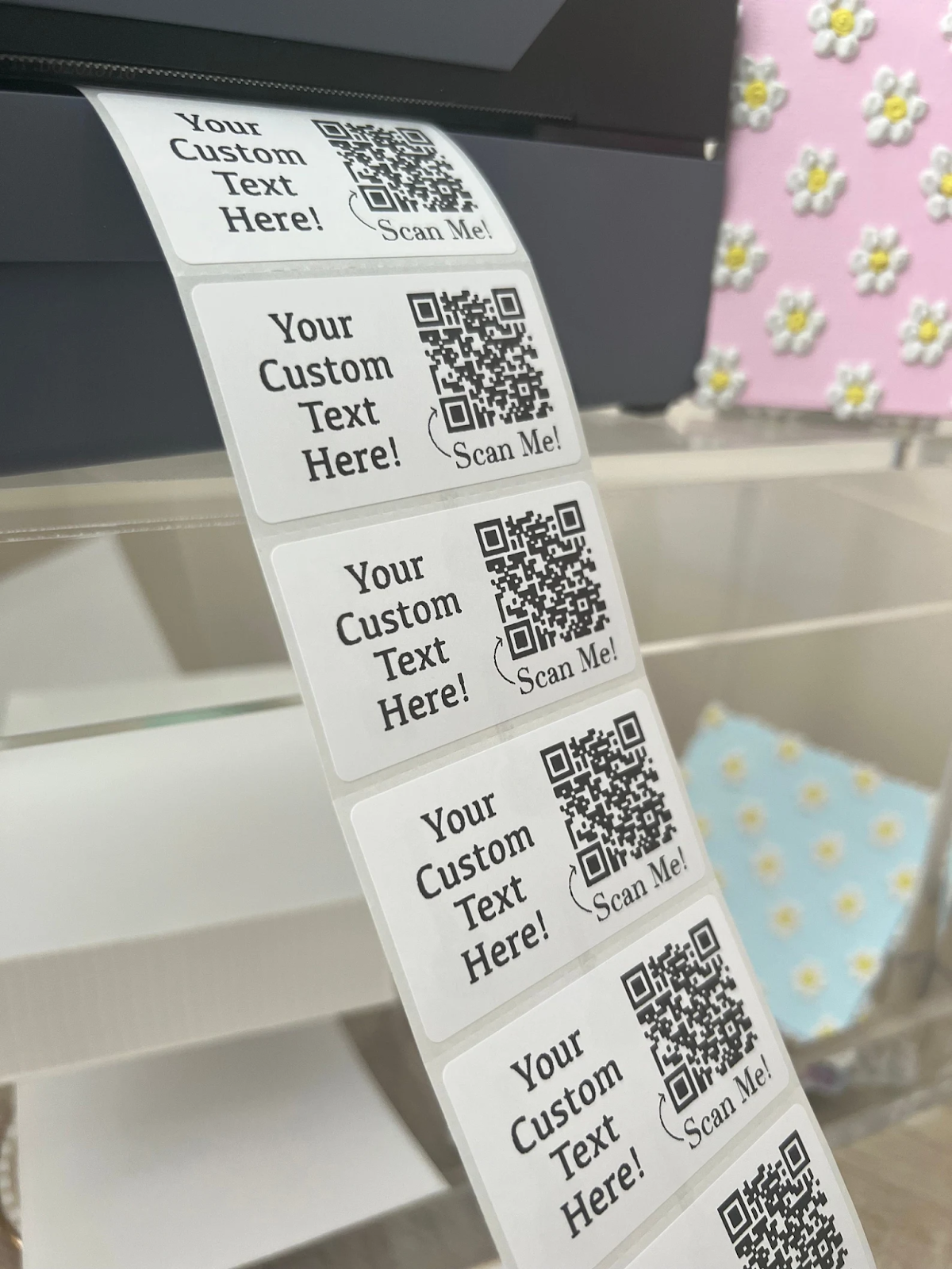 QR code on stickers