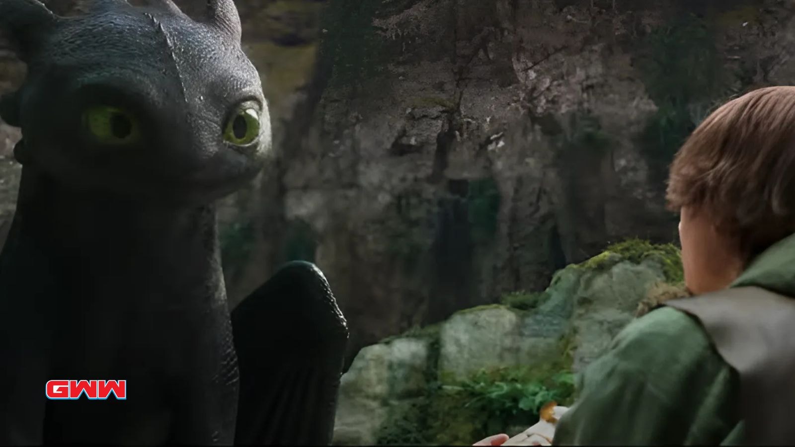 Hiccup first encounter with Toothless in How to Train Your Dragon Live Action Movie