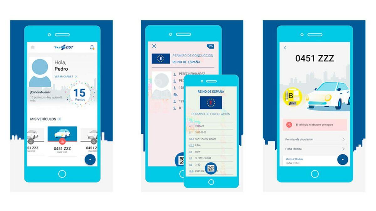 Los documentos imprescindibles que puedes llevar en la APP de la DGT: carnet de conducir, permiso de circulación…