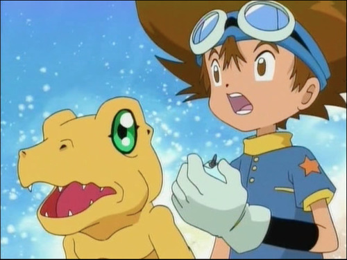 Tai e Agumon: amigos digitais em Digimon (1997)