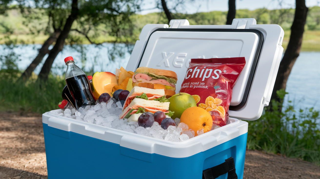 Xecvkr Three-Layer Insulated Portable Cooler Box
