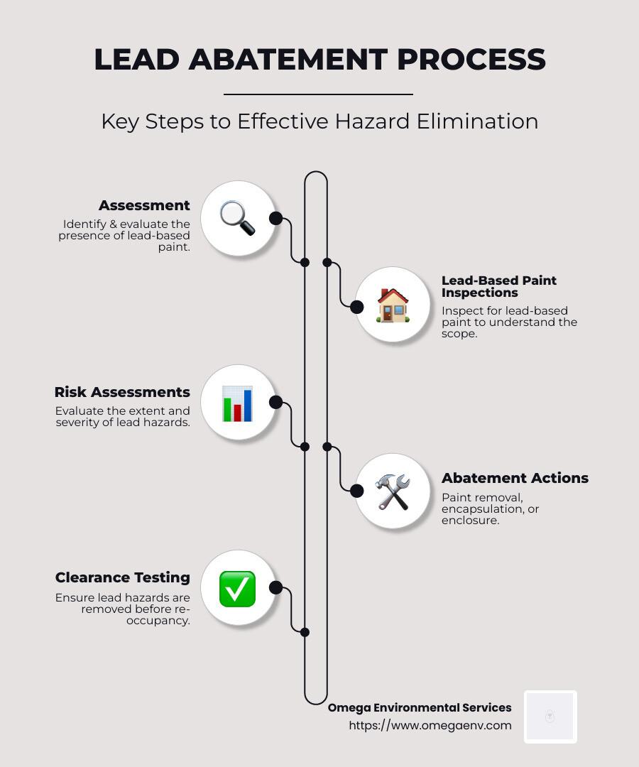 EPA's stringent standards for lead abatement ensure long-term safety - when is lead abatement required infographic infographic-line-5-steps-neat_beige