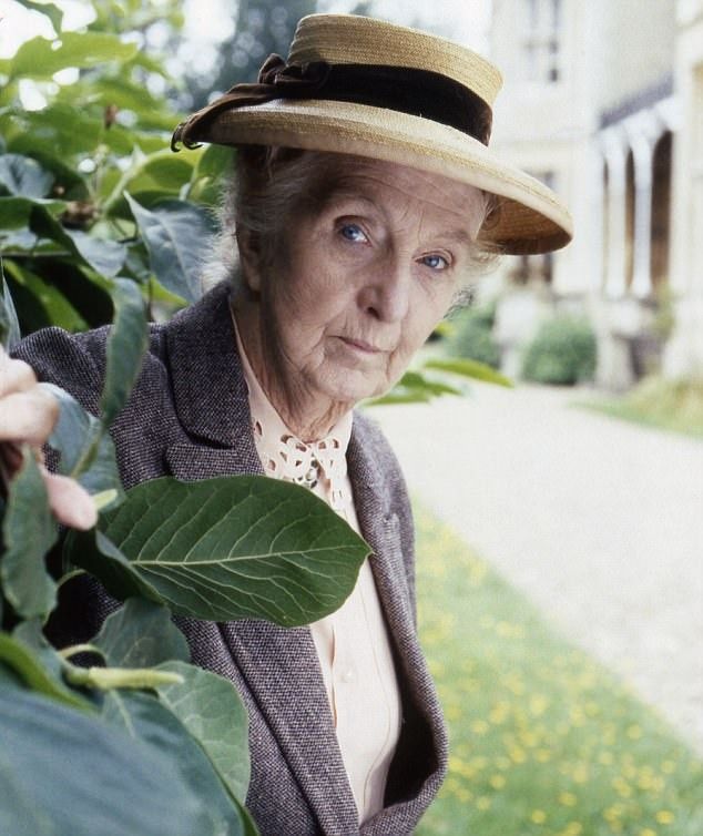 Actress Joan Hickson as elderly detective Miss Marple.