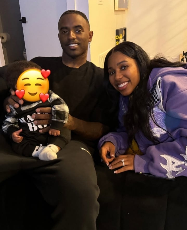 Deiondra Sanders and Deion Sanders with her child