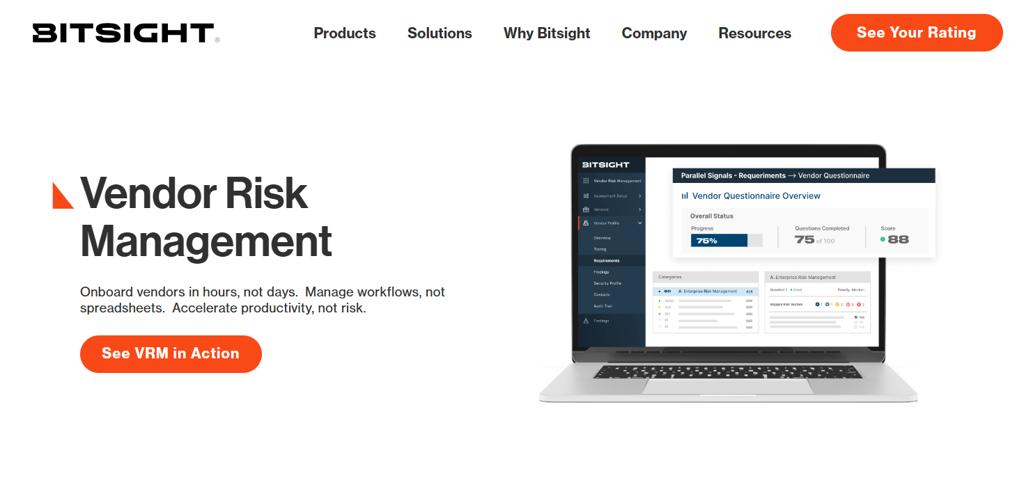 bitsight best vendor risk management solutions