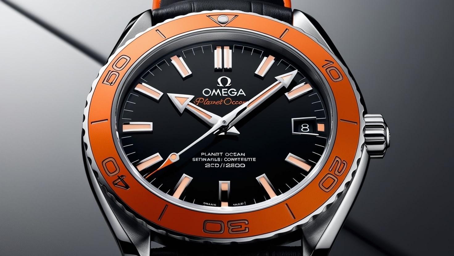 44.1mm Orange Omega Planet Ocean Bezel Insert