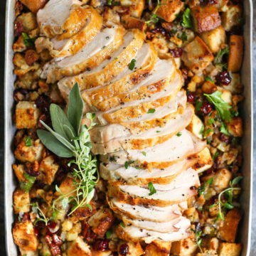 Herb Roasted Turkey & Cranberry Pecan Stuffing