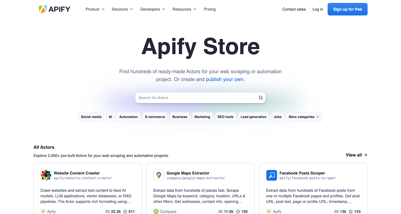 apify interface