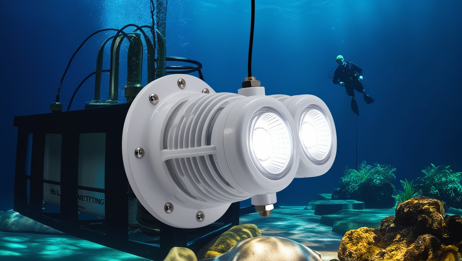 Submersible 6000K White Light Fixture for Bully Netting System