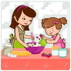 Mother And Daughter Cooking In The Kitchen. Royalty Free SVG, Cliparts,  Vectors, And Stock Illustration. Image 41833071.