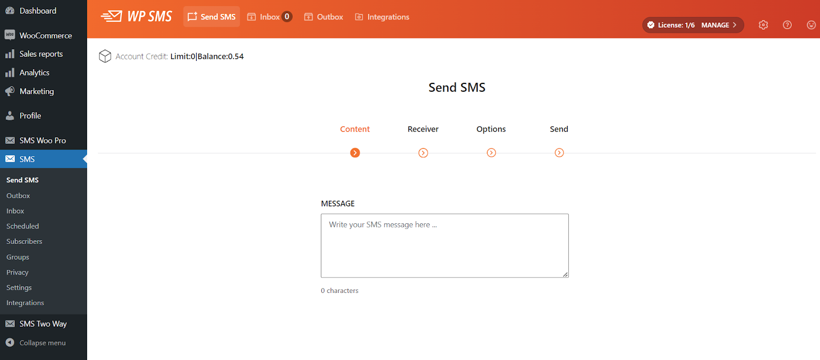 Send SMS with WP SMS Pro