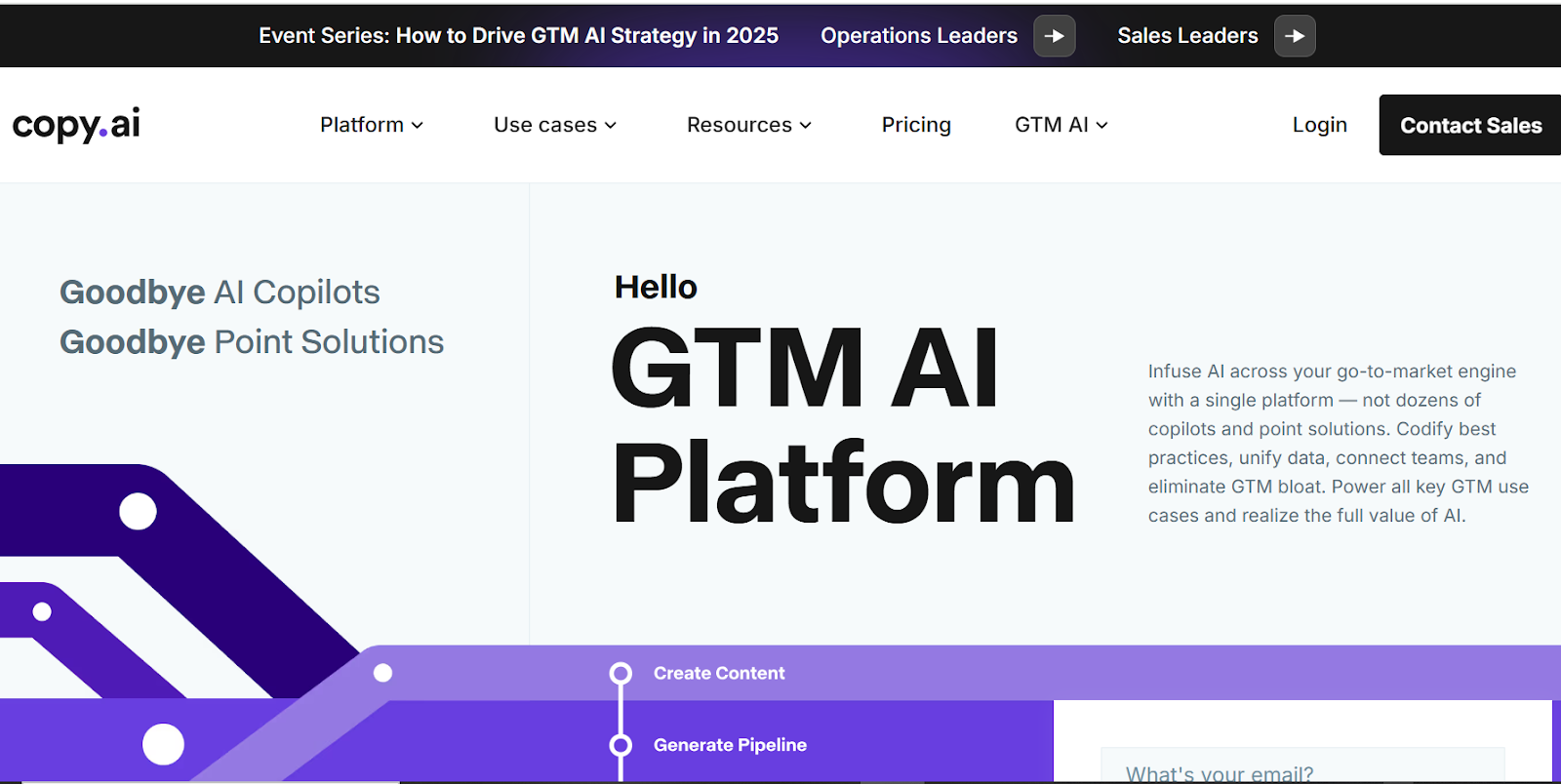 Copy.ai tool, an AI like ChatGPT