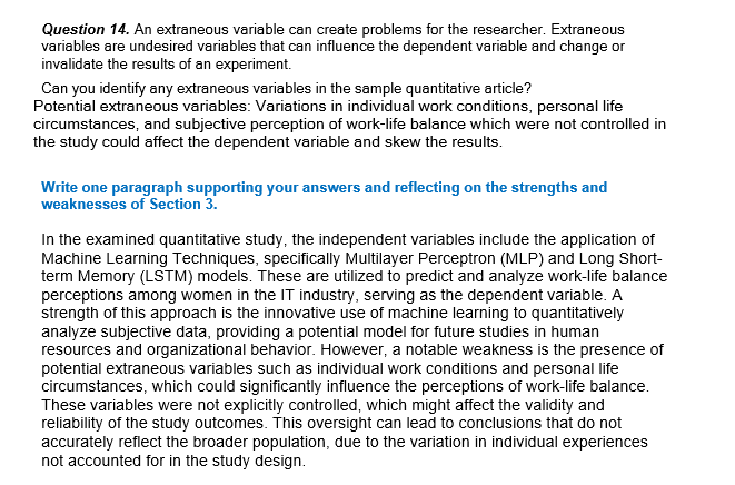 BMGT-8028 Week 8 Assignment: Evaluating Quantitative and Qualitative Research Articles