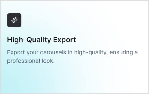 High-quality export formats