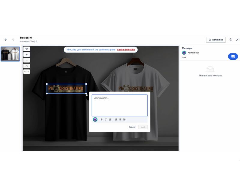 digital design agency Penji's revision process