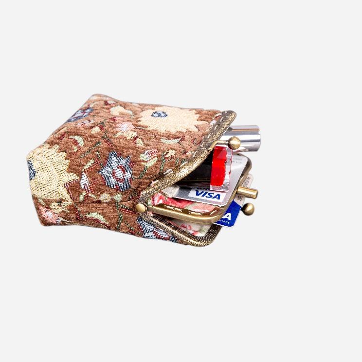 Oriental Pattern Series Double Kiss Clasp Coin Purse  MCW Handmade-11