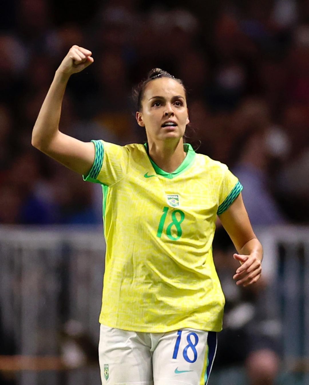 Gabi Portilho em sua comemoração após gol na França nas quartas de final das Olimpíadas de 2024, em Paris