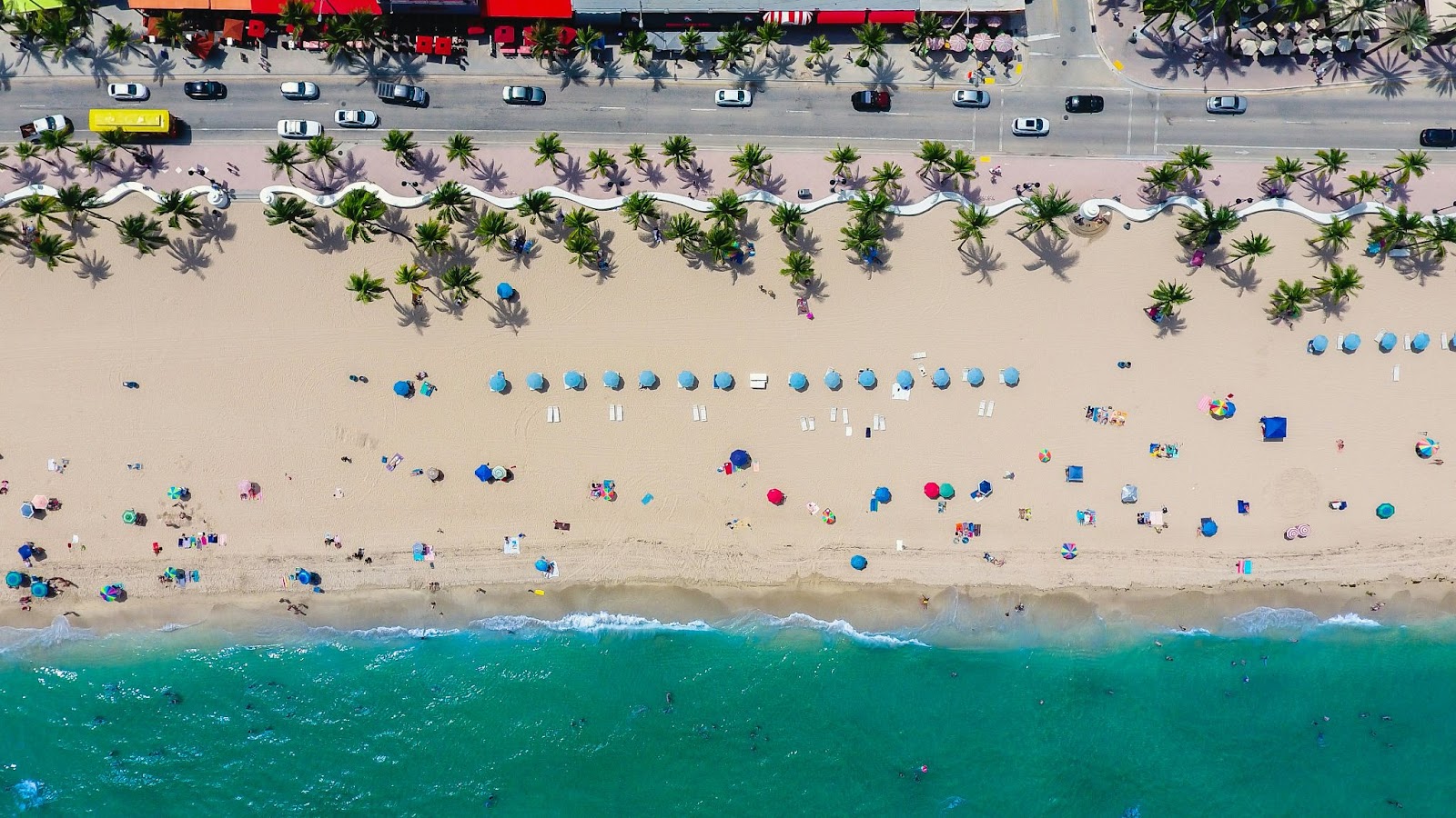 Aerial view of beach