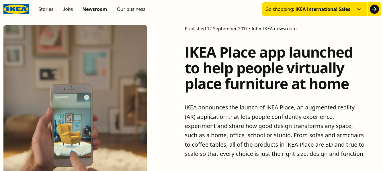 Ikea app AR