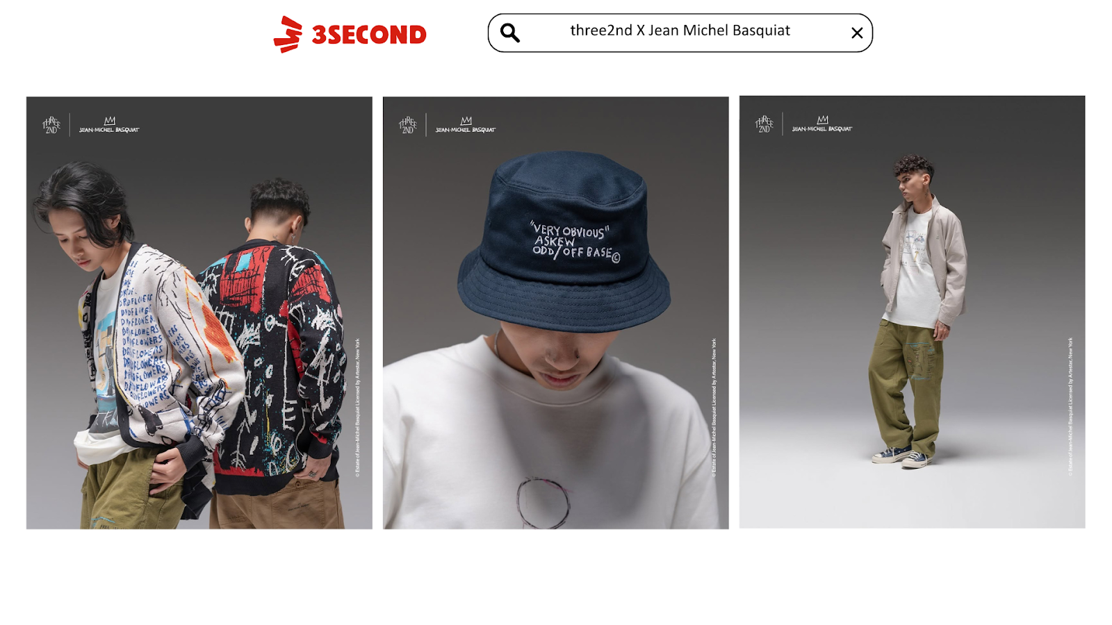 Produk 3Second X Basquiat