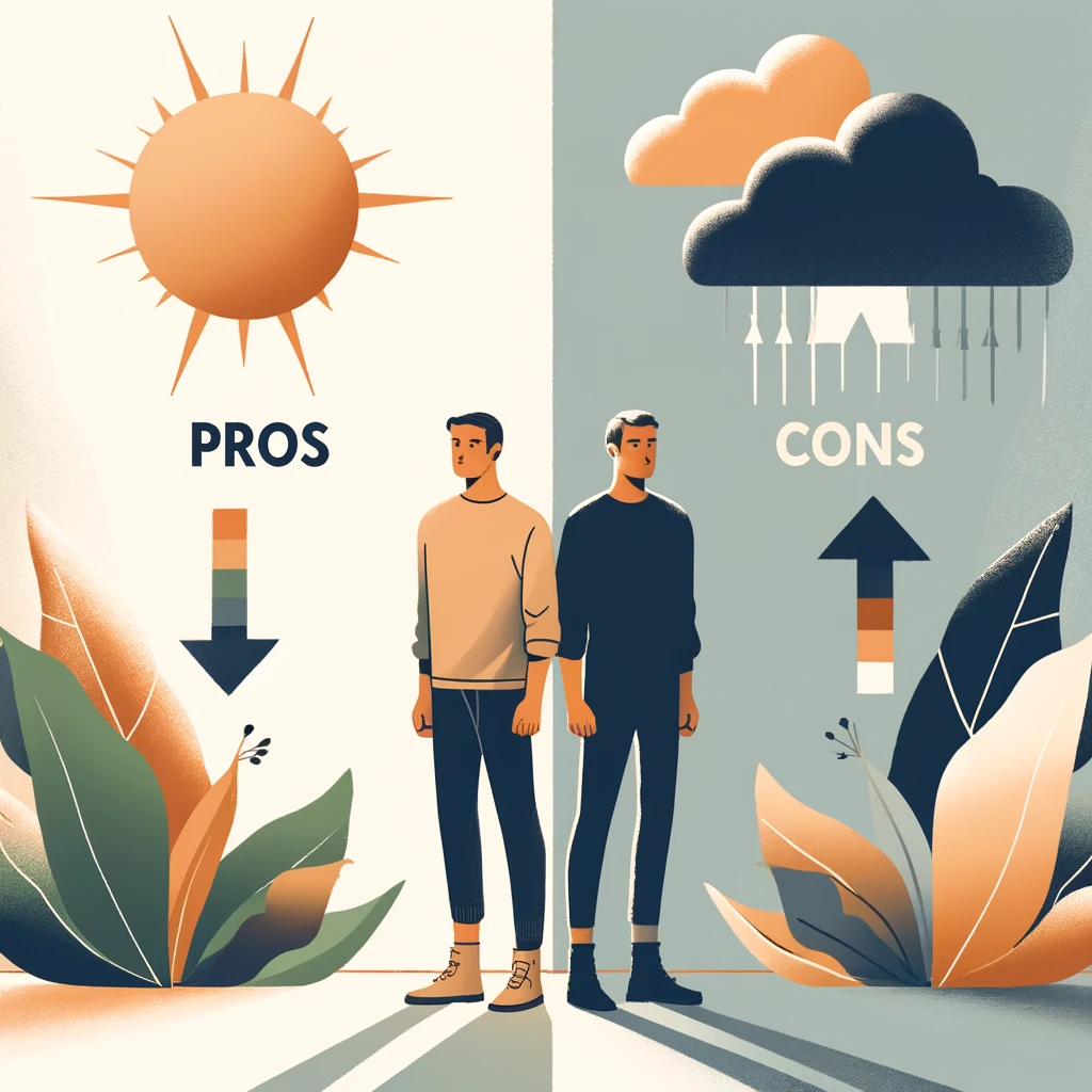 Pros and cons of web apps illustration