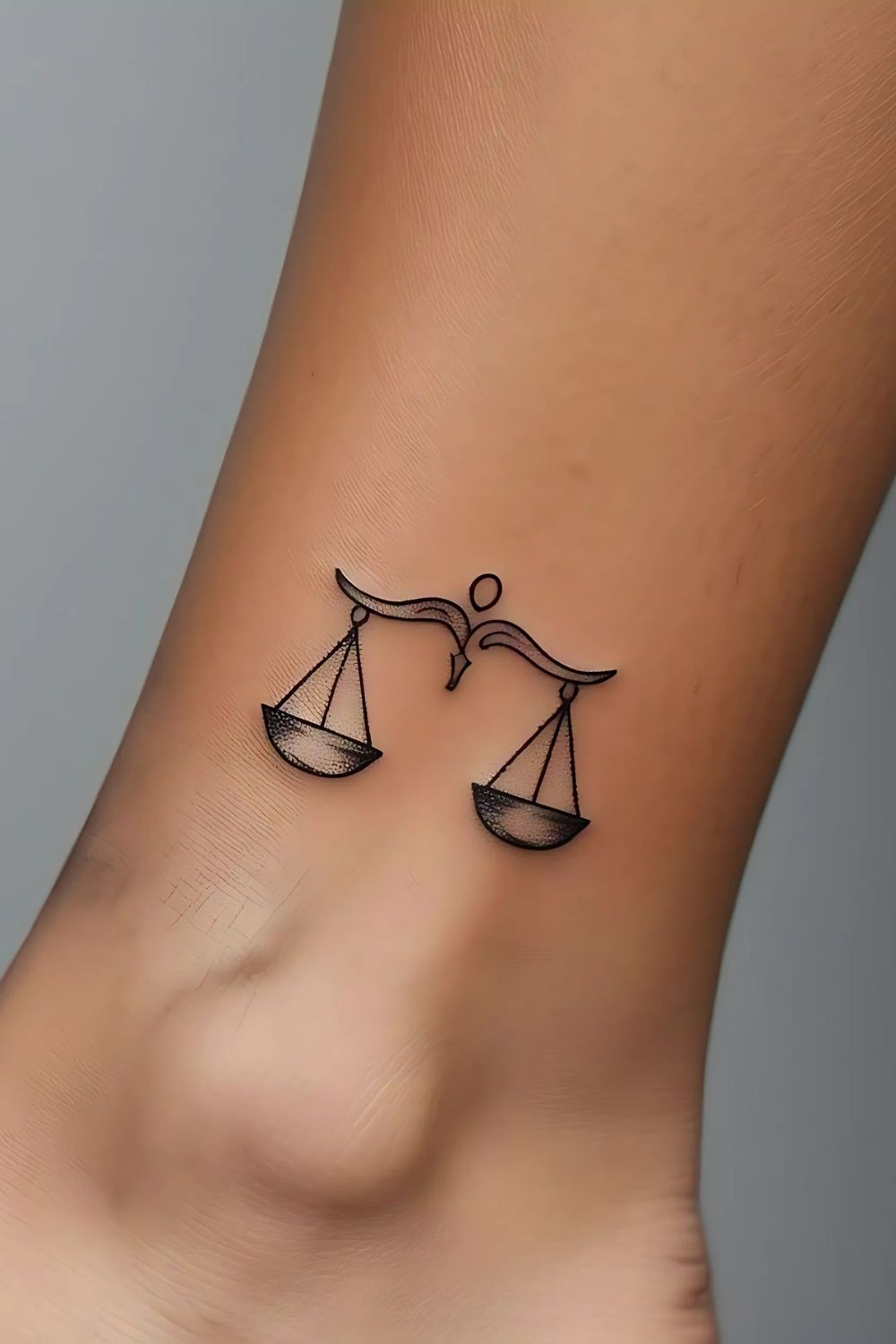 Zodiac Sign Ankle Tattoo