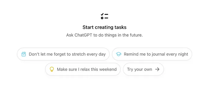 ChatGPT Tasks feature beta