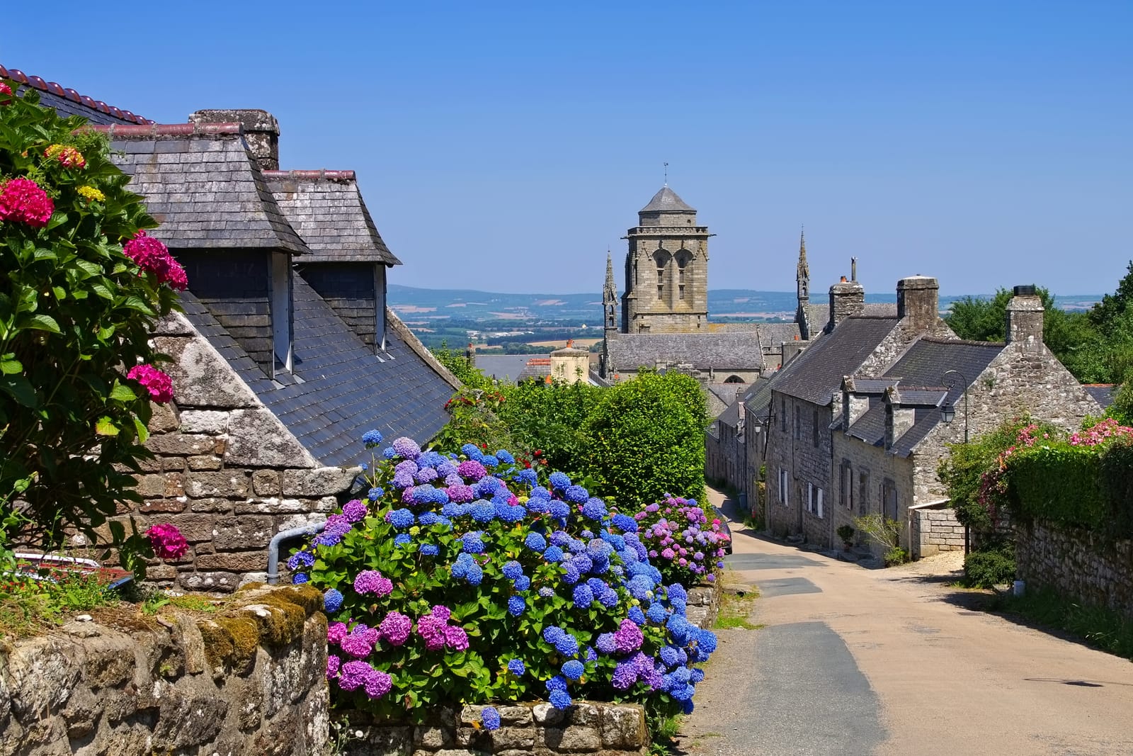 The medieval village of Locronan in Brittany