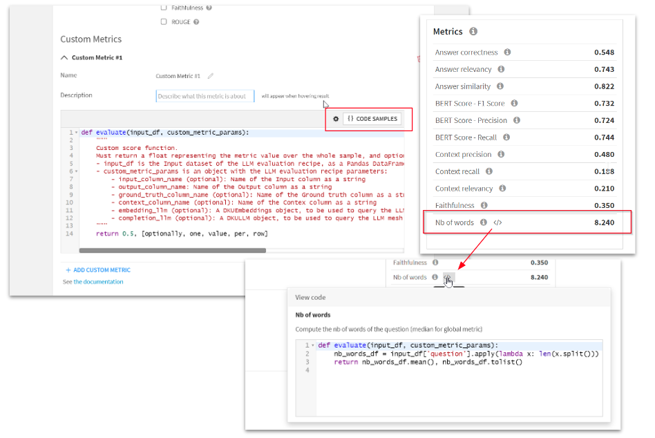 custom metrics