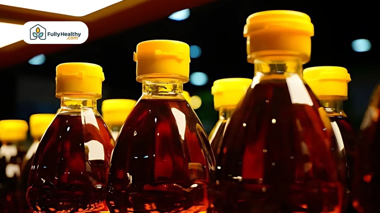 Bottled Fish sauces on display