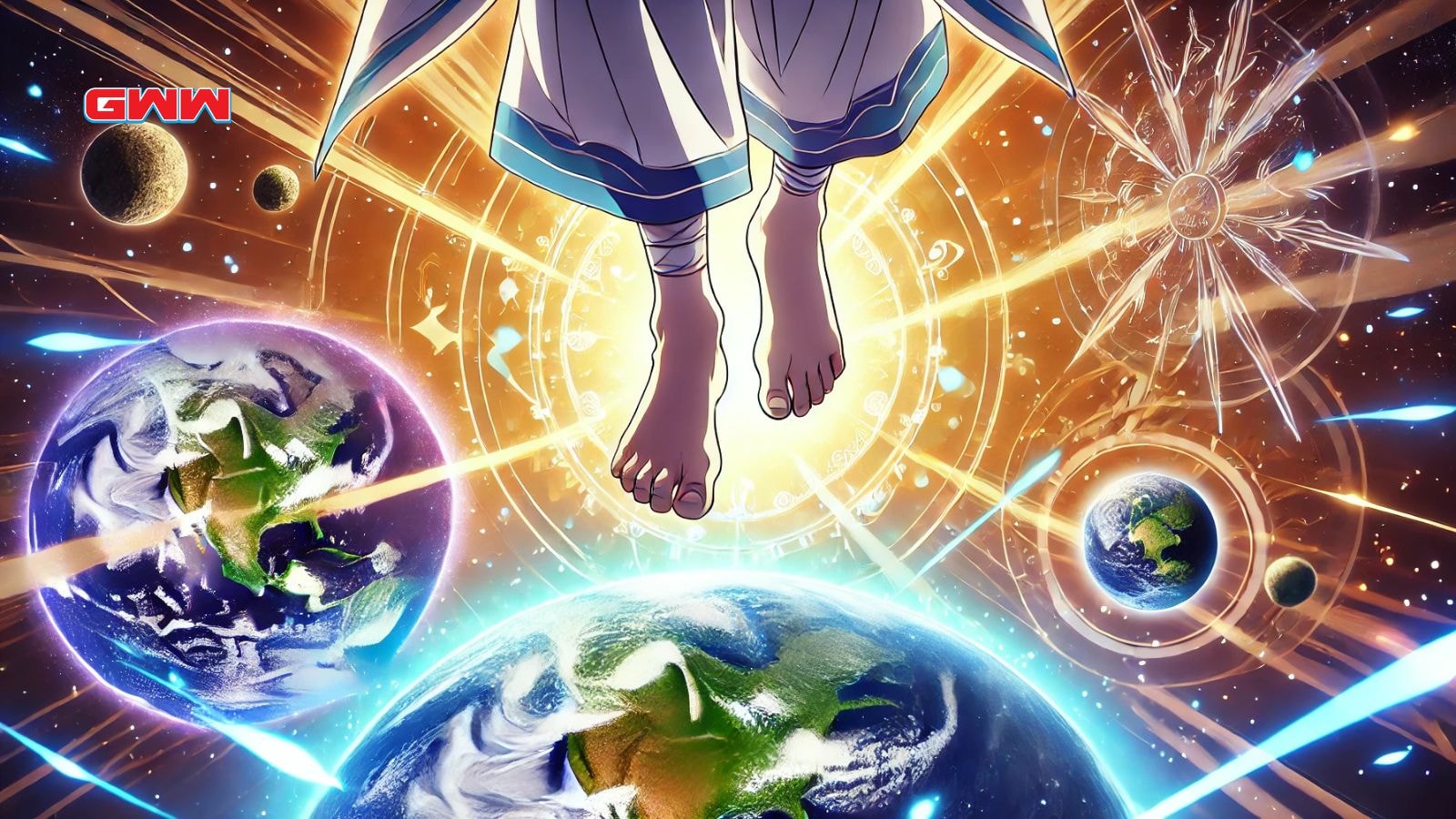  A powerful anime scene representing the symbolism of feet in anime.