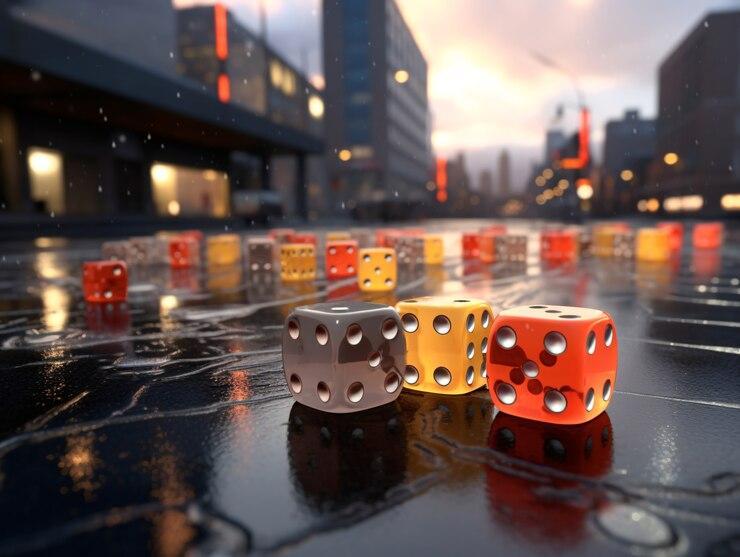 Lucky dice game background