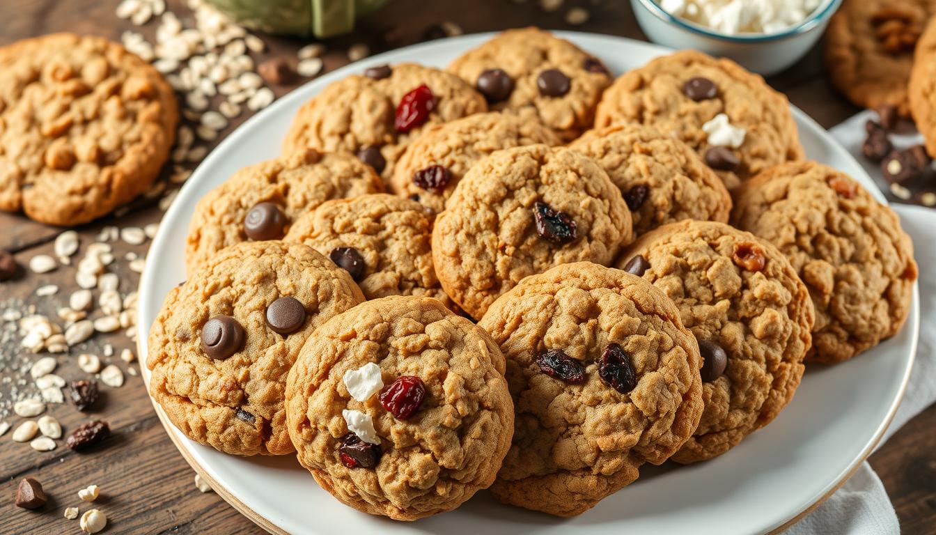 Oatmeal cookies with various add-ins