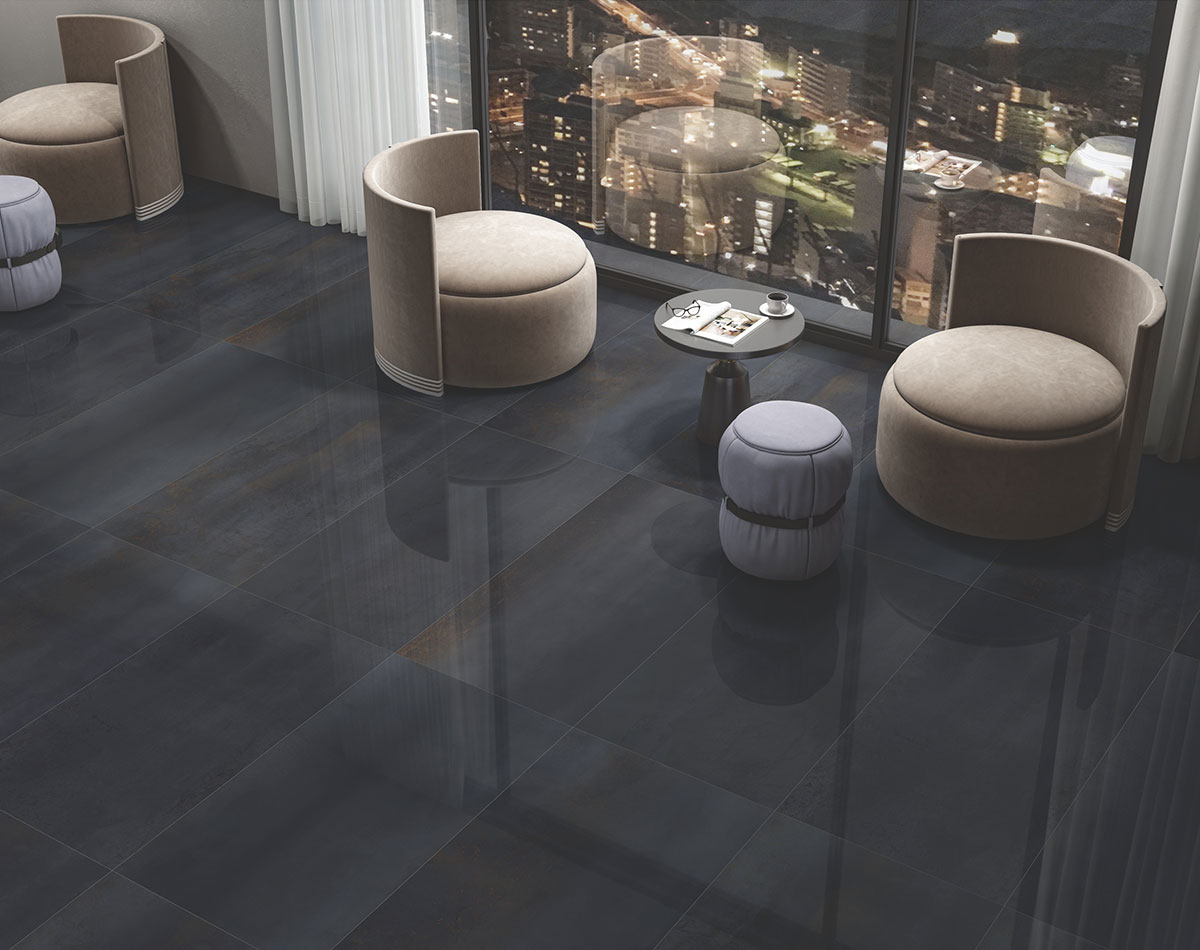 Metallic Tiles - Cast Navy