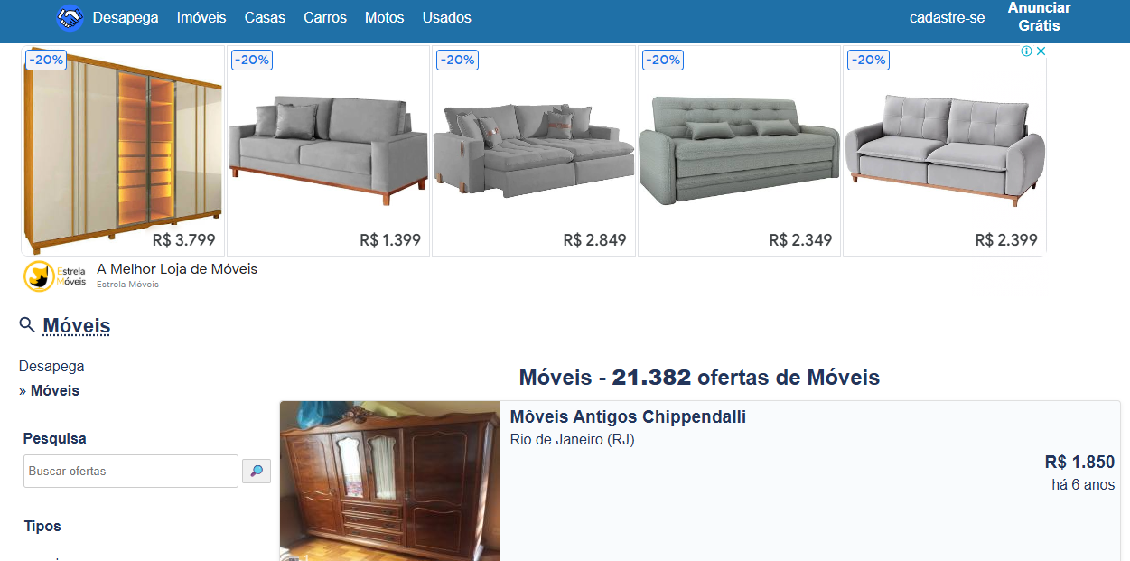 vender produtos usados