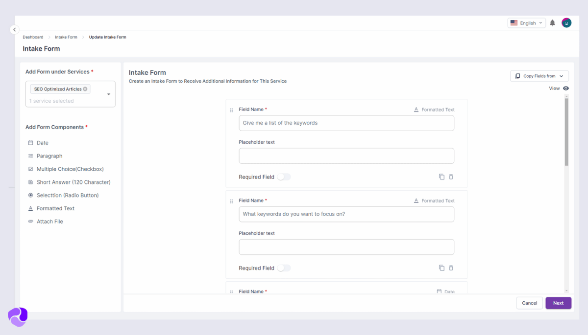 Agency Handy Intake Forms