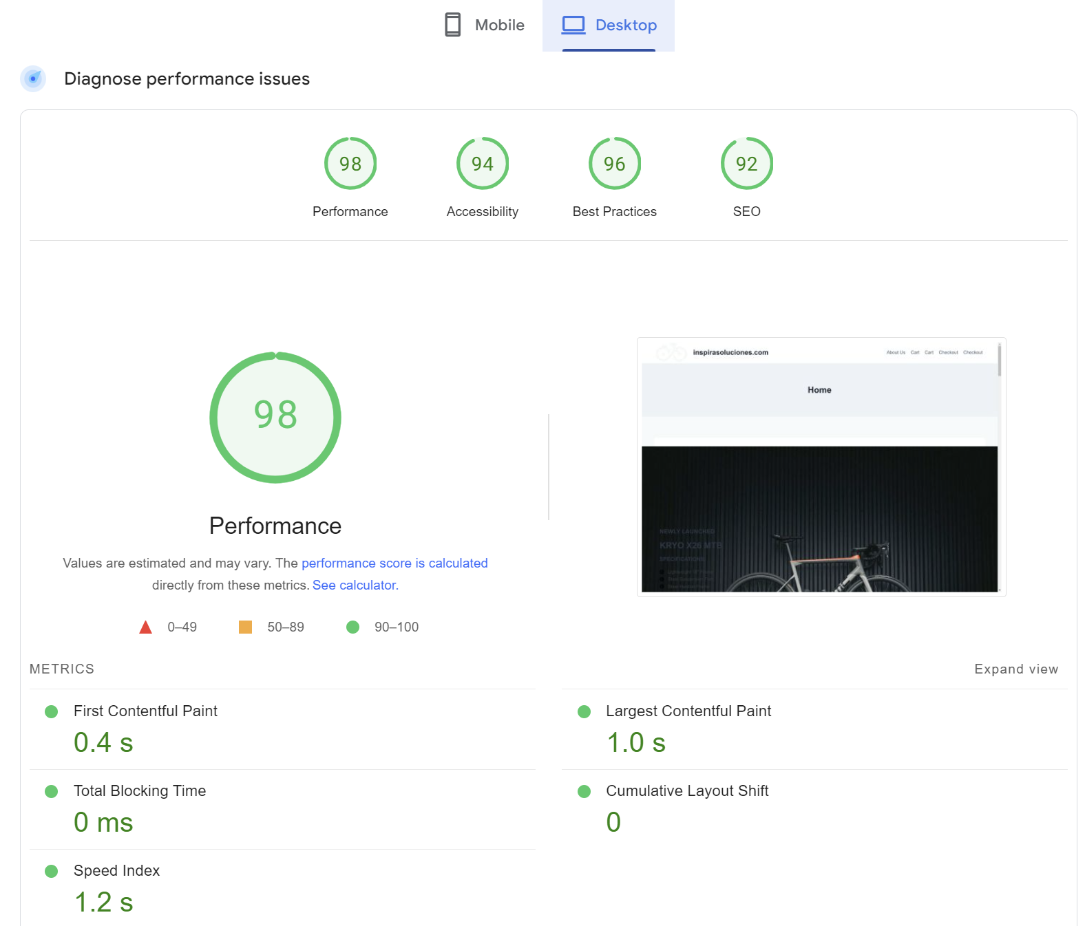 GeneratePress Theme for WooCommerce Speed